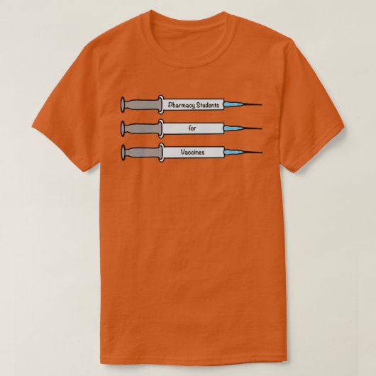 ワクチン薬学学生1 Tシャツ (デザイン正面)