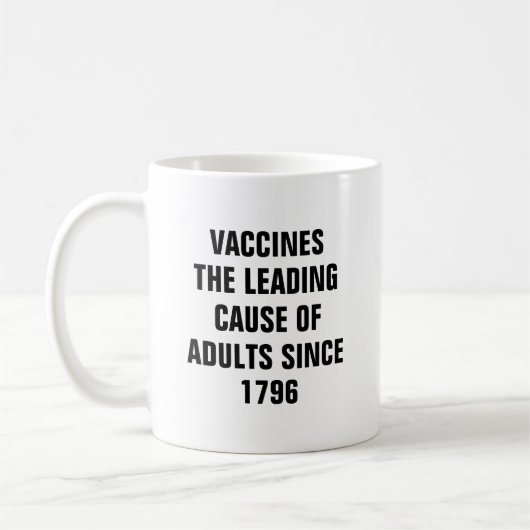 ワクチン1796年以来の大人の一流の原因 コーヒーマグカップ (左)