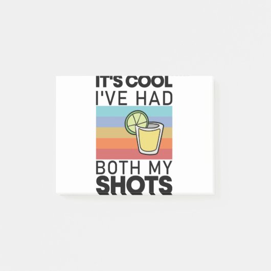 ワクチン2回接種済みで楽しいテキーラ ポストイット (正面)