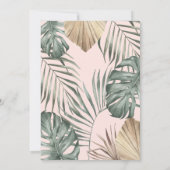 ワクワクするジャングル動物の赤ちゃんシャワー 招待状 (裏面)