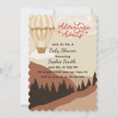 ワクワクの冒険が待っているよ、男子のバルーン 招待状 (正面)