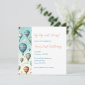 ワクワク誕生日!熱気球の誕生日 招待状 (スタンド正面)