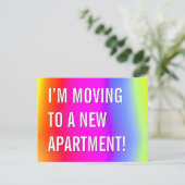 ワクワク＆カラフルな新居ハガキ 案内ポストカード (スタンド正面)