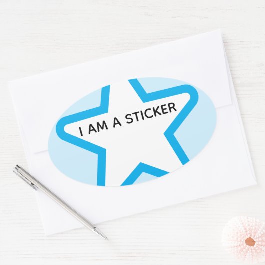 ワクワワ 楕円形シール (封筒)