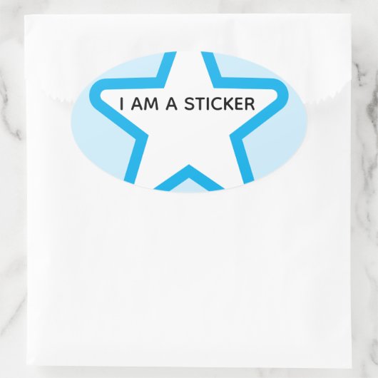 ワクワワ 楕円形シール (バッグ)