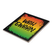 ワグワアンジャマイカラスタキッカリブのチン タイル (側面)