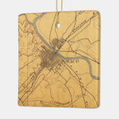 ワコテキサス州ヴィンテージの地図1892 セラミックオーナメント (左)