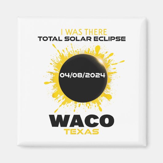 ワコテキサス州太陽の皆既食2024 マグネット (正面)