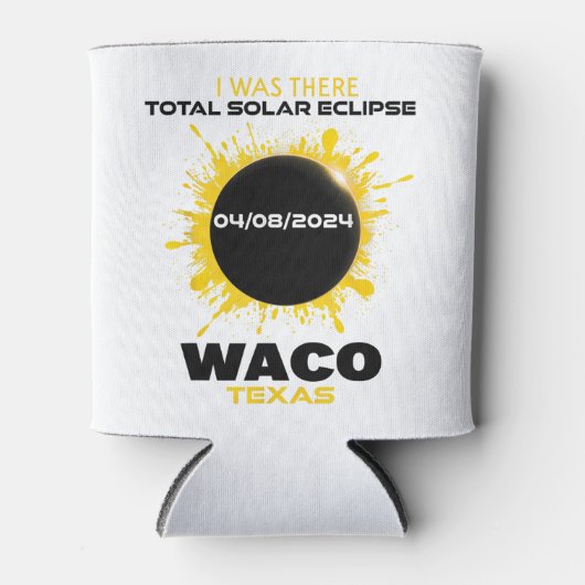 ワコテキサス州太陽の皆既食2024 缶クーラー (正面)