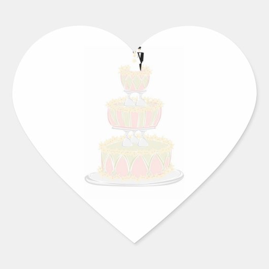 ワコンテンポラリーイ結婚ングラス付きパステルケーキP ハートシール (正面)