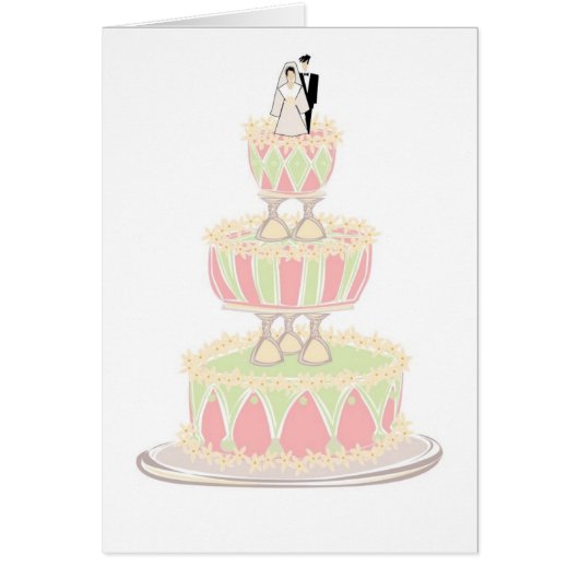 ワコンテンポラリー結婚イングラスの層付きケーキ (正面)