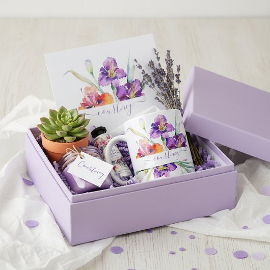 ワコールアイリス紫水彩オーダー コーヒーマグカップ