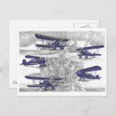 ワコー複葉機 ポストカード (正面/裏面)