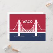 ワコ市国旗(テキサス州,米国) カード (正面/裏面インサイチュ)