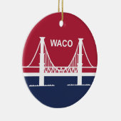 ワコ市国旗(テキサス州，米国) セラミックオーナメント (右)