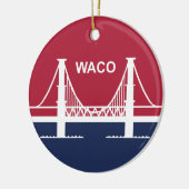 ワコ市国旗(テキサス州，米国) セラミックオーナメント (左)