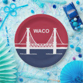 ワコ市国旗(テキサス州，米国) ペーパープレート (パーティー)