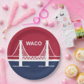 ワコ市国旗(テキサス州，米国) ペーパープレート (パーティー)