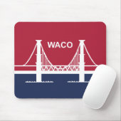 ワコ市国旗(テキサス州,米国) マウスパッド (マウス)