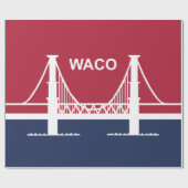 ワコ市国旗(テキサス州,米国) ラッピングペーパー (フラット)