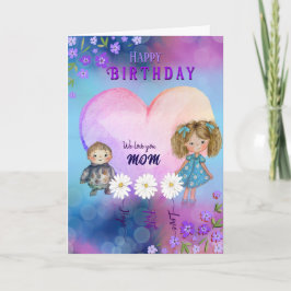 ワゴママへ 愛と希望と信仰の花束 誕生日おめでとう カード