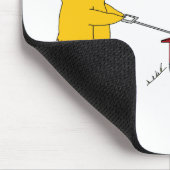 ワゴンで遊んでいるペンギン マウスパッド (コーナー)