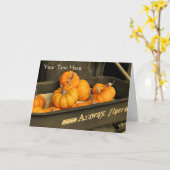 ワゴンのカボチャ部分カラー自然フォトカード カード (黄色い花)