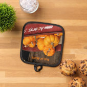 ワゴンカントリーにカボチャを秋 パーソナライズされた 鍋敷き (トップダウン)