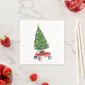 ワゴンクリスマスツリー スタンダードカクテルナプキン (インサイチュ)