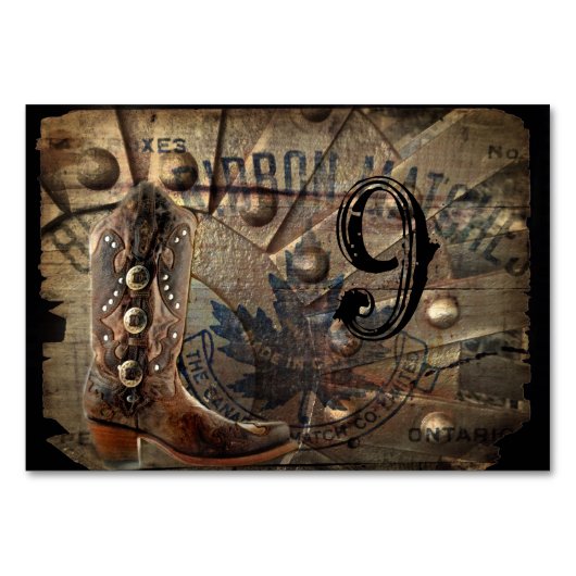 ワゴングランジホイール西カウボーイ結婚ズ テーブルナンバー (正面)