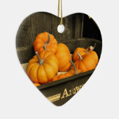 ワゴンセピア色のオーナメントのカボチャ セラミックオーナメント (右)