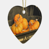 ワゴンセピア色のオーナメントのカボチャ セラミックオーナメント (左)