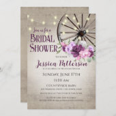 ワゴンホイールとライツバ素朴ンウッド招待状 招待状 (正面/裏面)