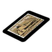 ワゴンホイールギャップ列車駅セピア マグネット (左側)