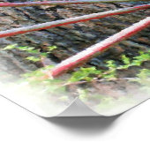 ワゴンホイールフラワーガーデンフォト絵を描ズ ポスター (角)