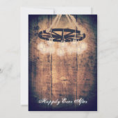 ワゴンホイールメイスンジャールシャンデリア結婚式の招待 招待状 (裏面)