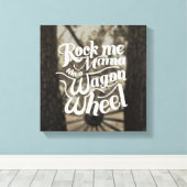 ワゴンホイール キャンバスプリント (インサイチュ (ウッドフロア))