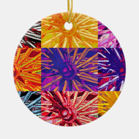 ワゴンホイール セラミックオーナメント (正面)