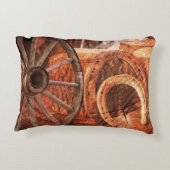 ワゴンホ素朴イールホースショースウエスタンスタイル アクセントクッション (裏面)