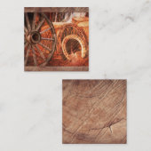 ワゴンホ素朴イールホースショースウエスタンスタイル ノートカード (正面/裏面)