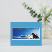 ワゴン灯//調理師クルーズ船ヴィンテージ ポストカード (スタンド正面)