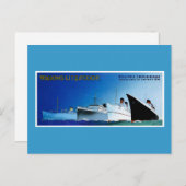 ワゴン灯//調理師クルーズ船ヴィンテージ ポストカード (正面/裏面)