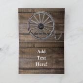 ワゴン素朴ホイールホースシューズ西スタイルノートC ノートカード (内部)