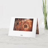 ワゴン素朴ホイールホースシューズ西スタイル サンキューカード (裏面)