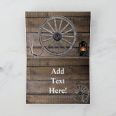 ワゴン素朴ホイールホースシューズ西スタイル シーズンカード (内部)