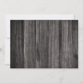 ワゴン素朴ホイール木材フォトお祝いの生活 招待状 (裏面)