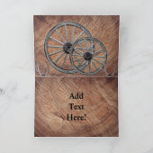 ワゴン素朴ホイール馬蹄西スタイルカード カード (内部)