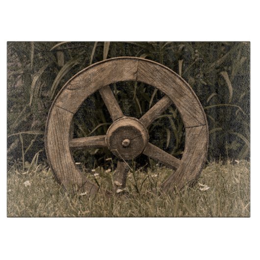 ワゴン素朴ホイール カッティングボード (正面)