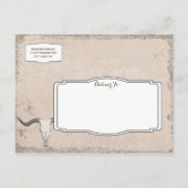 ワゴン素朴ホイールLonghornカウボーイ日付の保存 案内ポストカード (裏面)