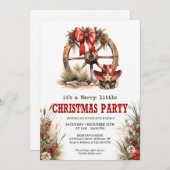 ワゴン車実在付きカウボーイのクリスマスストーリー 招待状 (正面/裏面)